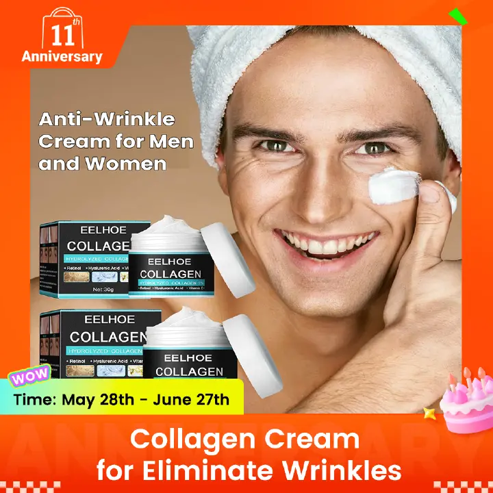 Collagen Cream for Eliminate Wrinkles,Face Moisturizer Cream,Anti-wrinkle Cream,Reduce Fine Lines and Dryness,Day & Night Skin Care Skin Tightening Cream，Suitable for Both Men and Women