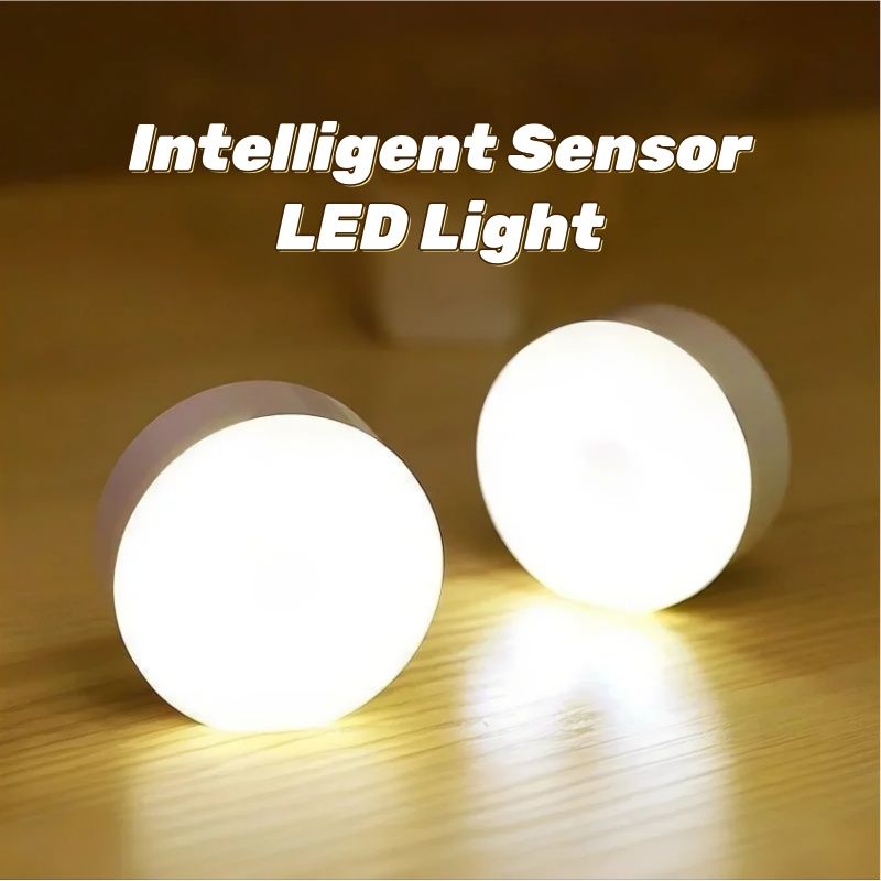 LED Motion Sensor Light - Induction Night Wall Lamp | USB Charging Wireless Smart Light| Bedroom Cabinet Stairs Hallway Bathroom Kitchen Parlor Closet Wardrobe Entrance Ceiling Walls