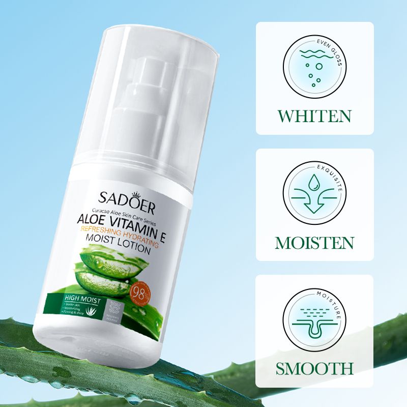 SADOER Skin Care Set Aloe vitamin E Moisturizing lotion Nourishing Body Lotion Dry Dark Skin Moisturizing Cream Shea Butter & Vitamin E for African Skin 24H Hydration Fades Dark Spots Stretch Marks
