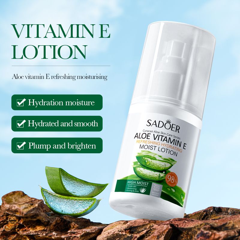 SADOER Skin Care Set Aloe vitamin E Moisturizing lotion Nourishing Body Lotion Dry Dark Skin Moisturizing Cream Shea Butter & Vitamin E for African Skin 24H Hydration Fades Dark Spots Stretch Marks