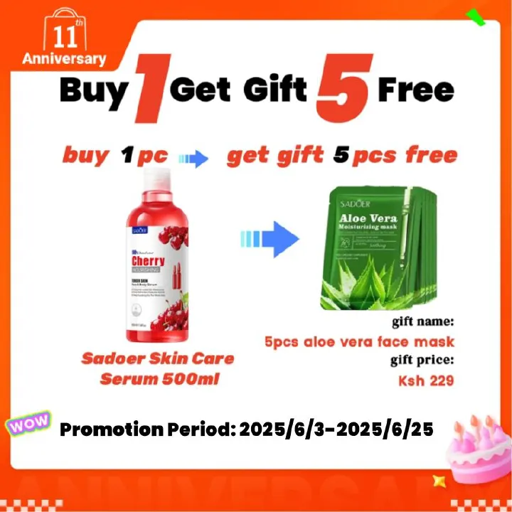 6PCS/ Free Get Gift 5pcs-Natural Plants Serum Sadoer Skin Care - Moisturize Hydrating Brightening Whitening Acne Treatment Firming Anti-wrinkle Nourish Anti-dark Repair Skin Salicylic Acid Niacinamide