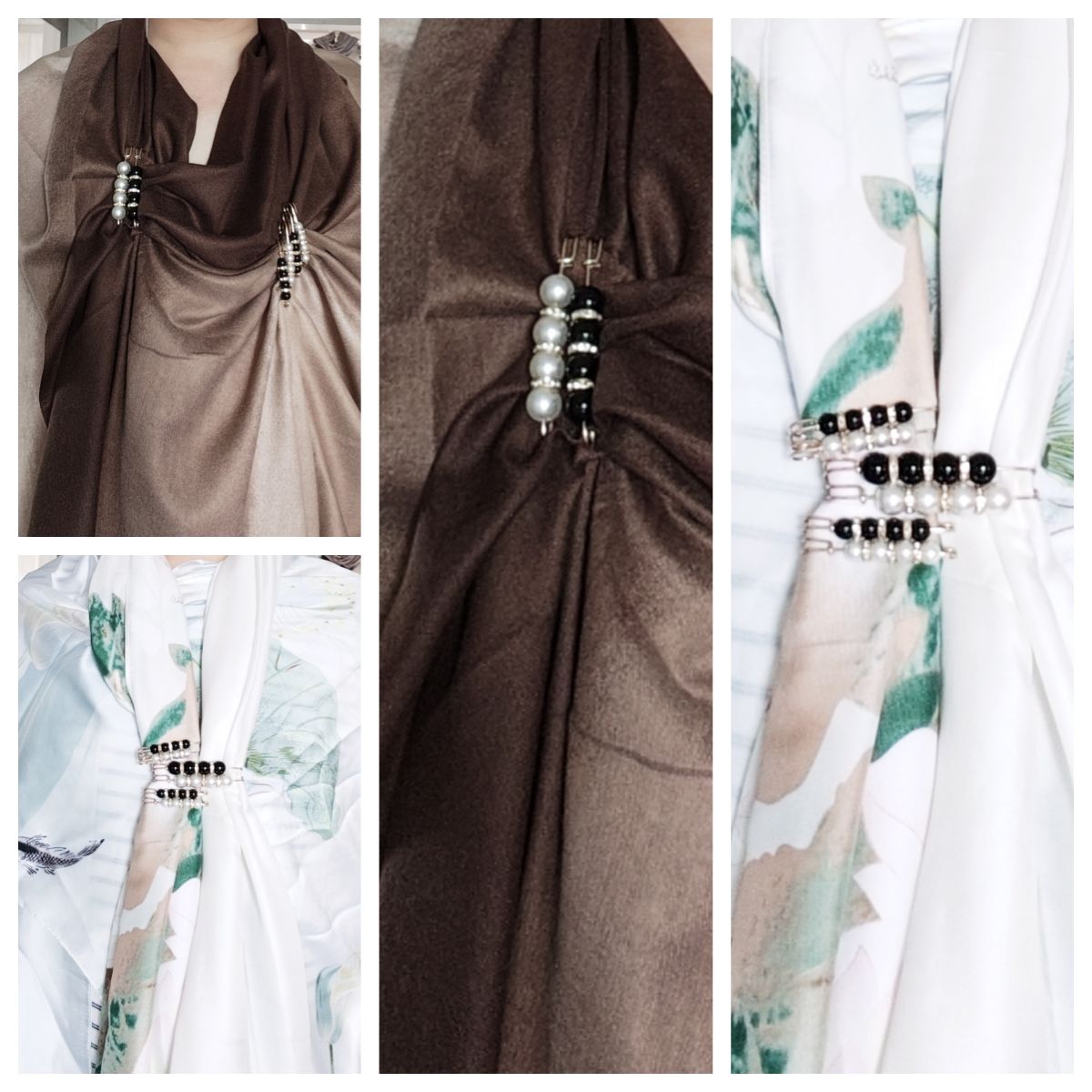4pcs/6pcs Multi-purpose Multi-function Imitating Pearl Pin Jewelry, Waist Reduction,pearl Brooch Fixed Girth,decorating Various Clothes/trousers/shirt/dress