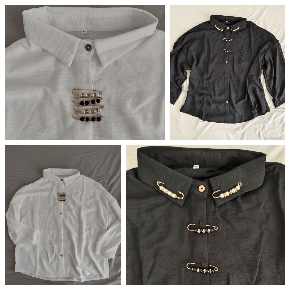 4pcs/6pcs Multi-purpose Multi-function Imitating Pearl Pin Jewelry, Waist Reduction,pearl Brooch Fixed Girth,decorating Various Clothes/trousers/shirt/dress
