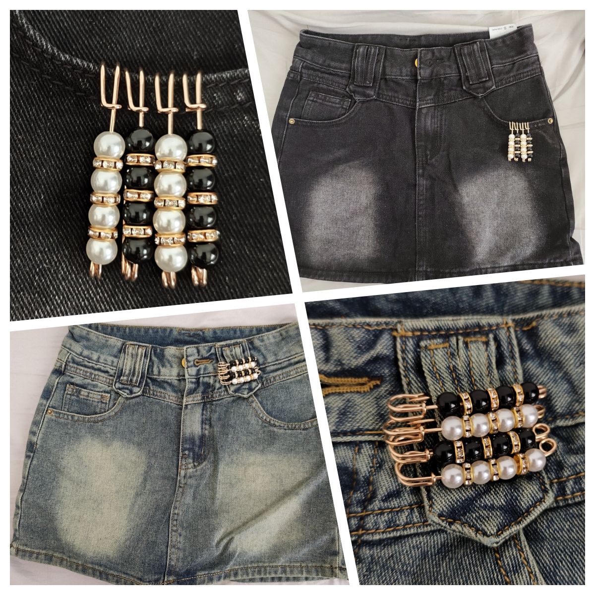 4pcs/6pcs Multi-purpose Multi-function Imitating Pearl Pin Jewelry, Waist Reduction,pearl Brooch Fixed Girth,decorating Various Clothes/trousers/shirt/dress