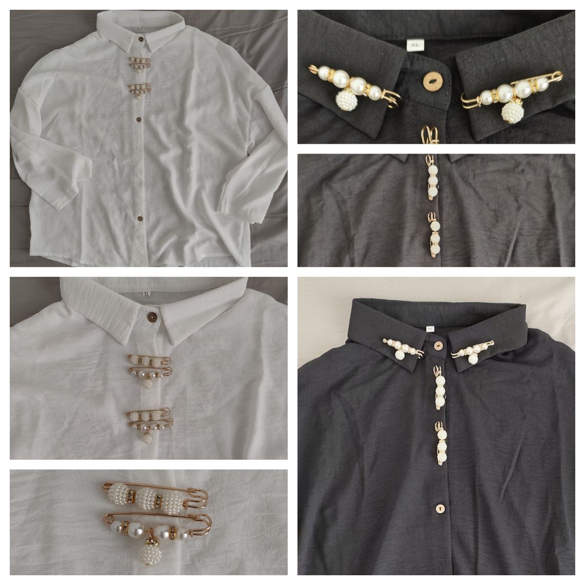 4PCS Multi-purpose Multi-function Imitating Pearl Pin Jewelry, Waist Reduction,pearl Brooch Fixed Girth,decorating Various Clothes/trousers/shirt/dress/sweater/shawl/pant /scarves/jackets/hats/handbag