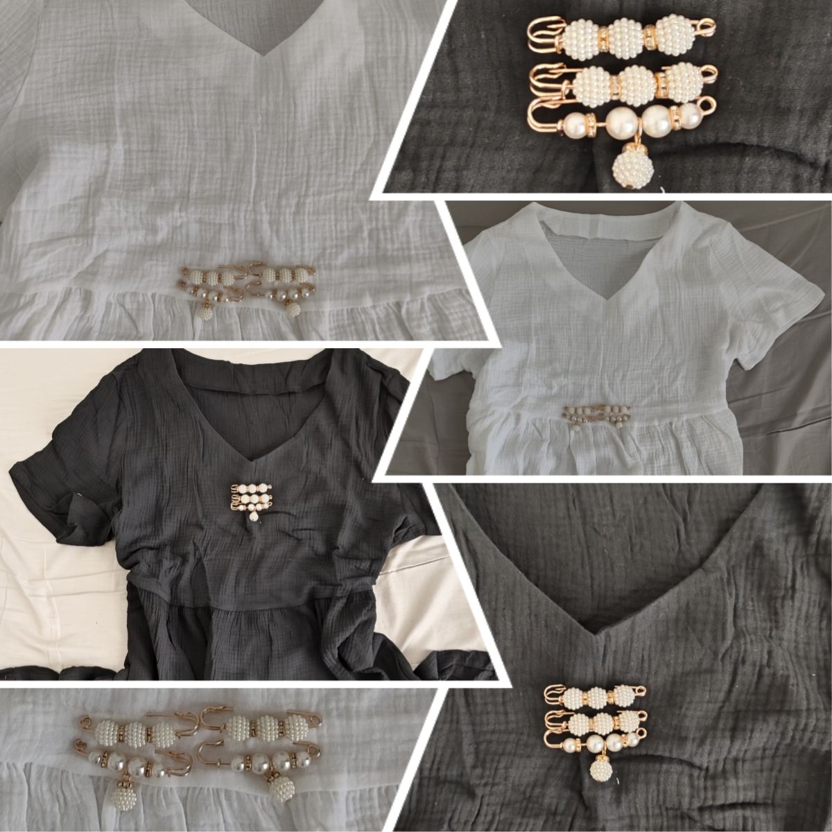 4PCS Multi-purpose Multi-function Imitating Pearl Pin Jewelry, Waist Reduction,pearl Brooch Fixed Girth,decorating Various Clothes/trousers/shirt/dress/sweater/shawl/pant /scarves/jackets/hats/handbag