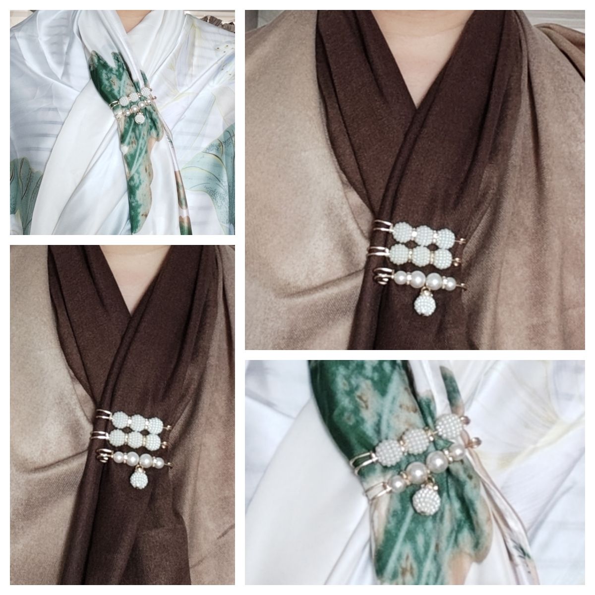 4PCS Multi-purpose Multi-function Imitating Pearl Pin Jewelry, Waist Reduction,pearl Brooch Fixed Girth,decorating Various Clothes/trousers/shirt/dress/sweater/shawl/pant /scarves/jackets/hats/handbag