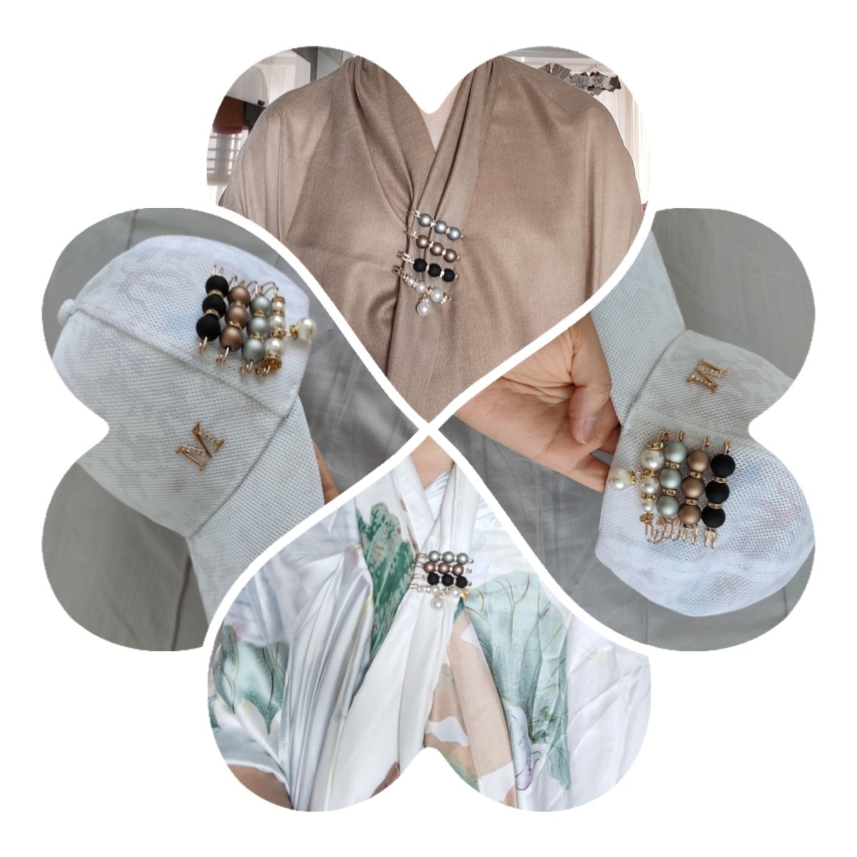4PCS Multi-purpose Multi-function Imitating Pearl Pin Jewelry, Waist Reduction,pearl Brooch Fixed Girth,decorating Various Clothes/trousers/shirt/dress/sweater/shawl/pant /scarves/jackets/hats/handbag