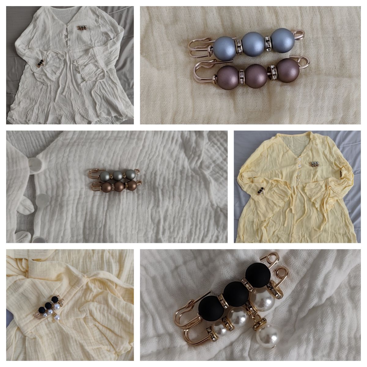 4PCS Multi-purpose Multi-function Imitating Pearl Pin Jewelry, Waist Reduction,pearl Brooch Fixed Girth,decorating Various Clothes/trousers/shirt/dress/sweater/shawl/pant /scarves/jackets/hats/handbag