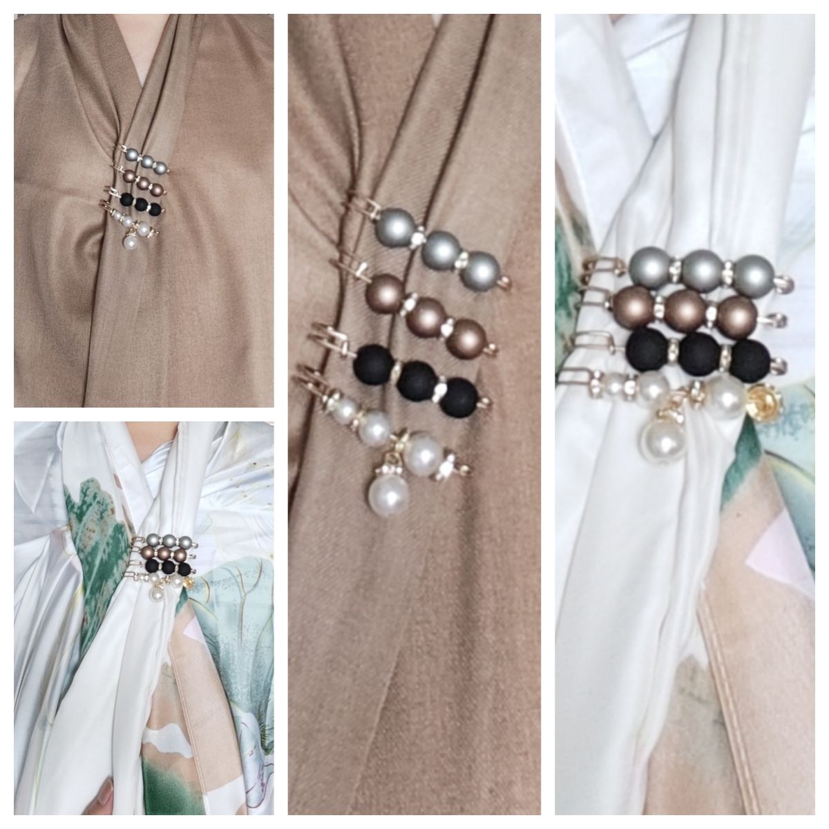 4PCS Multi-purpose Multi-function Imitating Pearl Pin Jewelry, Waist Reduction,pearl Brooch Fixed Girth,decorating Various Clothes/trousers/shirt/dress/sweater/shawl/pant /scarves/jackets/hats/handbag