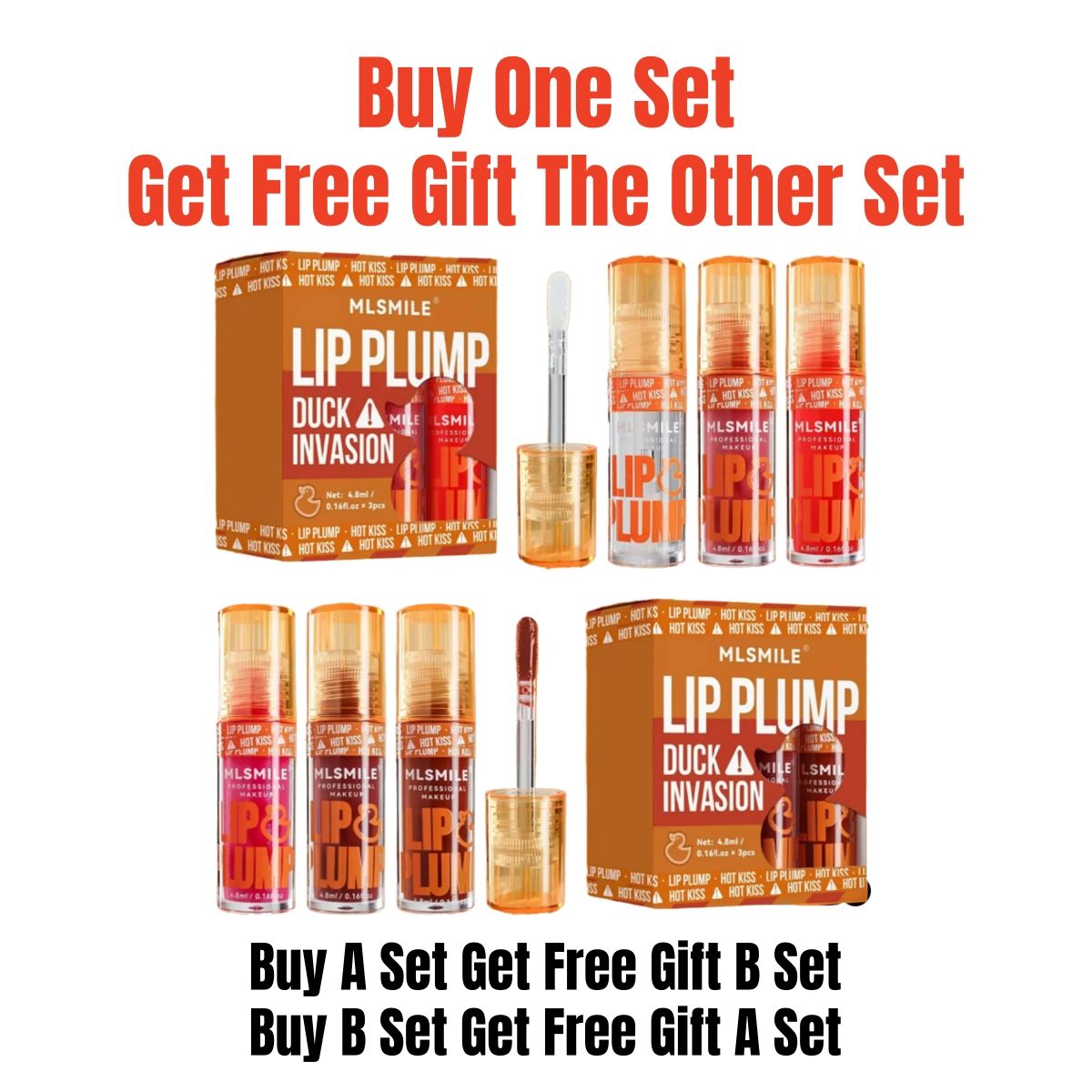 (3 pcs * 2 sets) Special Offer Hydrating Lip Glow Oil, Plumping Lip Gloss, Moisturizing Lip Oil Gloss,  Transparent Moisturizing Lip Balm, Natural Lip Plumper, Make Lips Fuller and Moisturizing C43C03