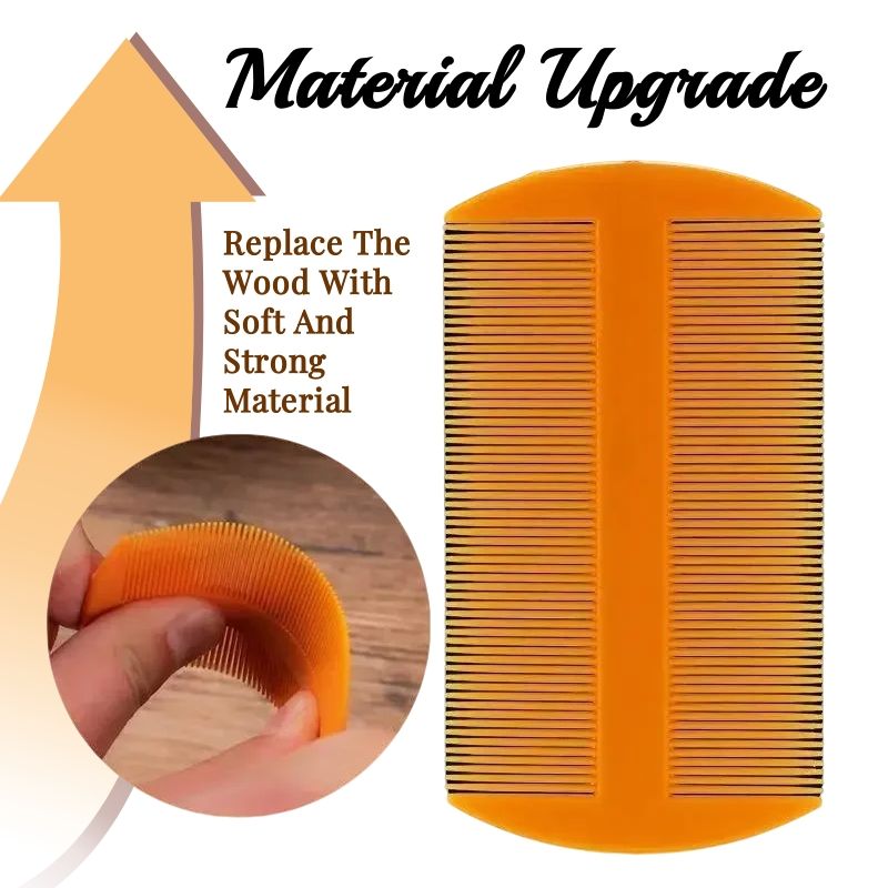 2-Pack Lice & Dandruff Comb Set Traditional Chinese Lice Comb Double-Side Fine Teeth Chemical-Free Lice Removal Safe Stop Itching Dandruff & Head Lice Removal Itch Relief & Scalp Care Children