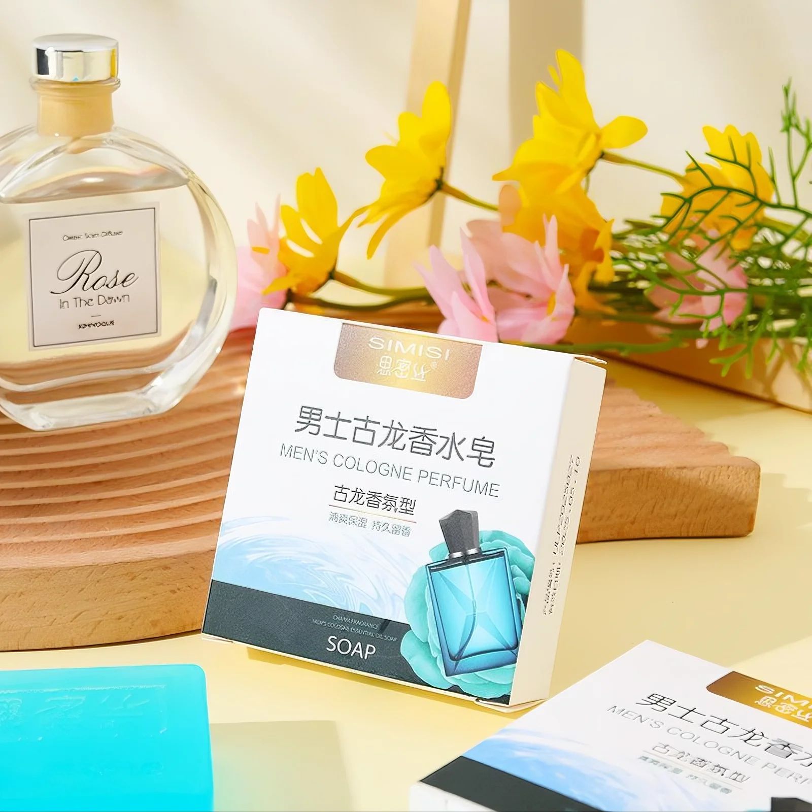 （6pcs+3pcs）cologne Soap Set Perfume Soap Wash Face Soap Wash Body Soap Man Soap Men Soap Fresh Refreshing Clears Pores Srink Pores Remove Acnes Free Gift Soap Bag Rich Lather No Waste Of Soap