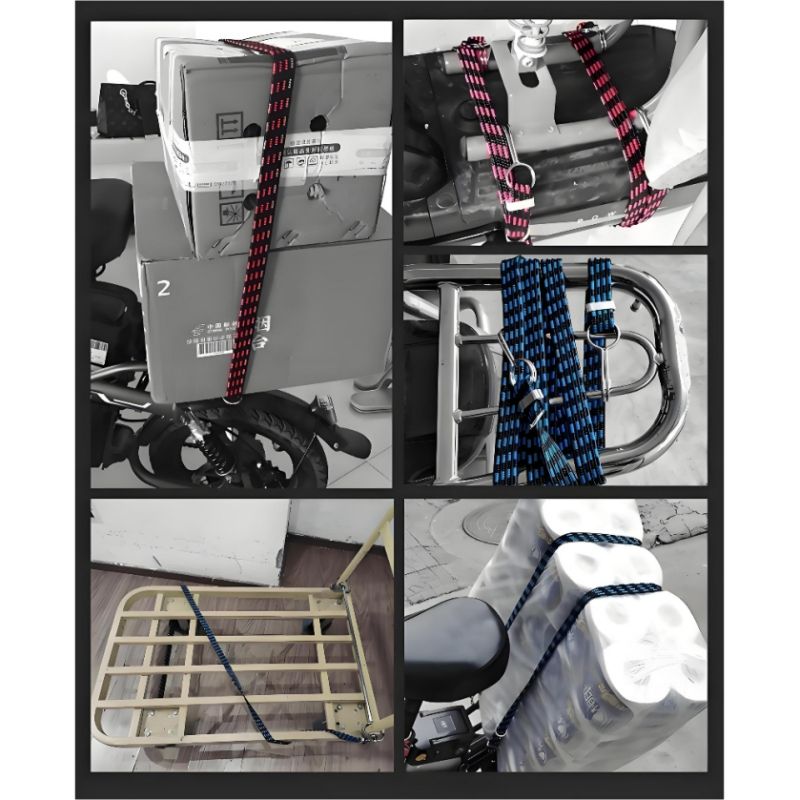 Motorcycle Transport Goods Heavy Duty Elastic Rope 1.5m Super Strong Cargo Tie Down , Bicycle, Car ,Cart, & Trailer Lashing Straps Essential Logistics & Delivery Accessories Truck & Boda Tie Downs