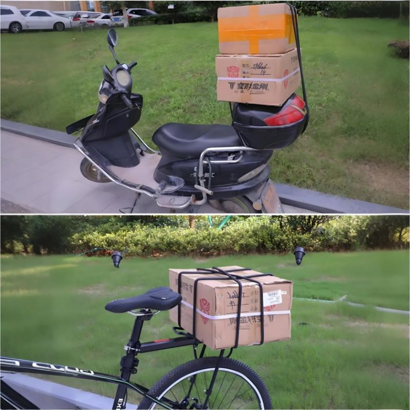 Motorcycle Transport Goods Heavy Duty Elastic Rope 1.5m Super Strong Cargo Tie Down , Bicycle, Car ,Cart, & Trailer Lashing Straps Essential Logistics & Delivery Accessories Truck & Boda Tie Downs