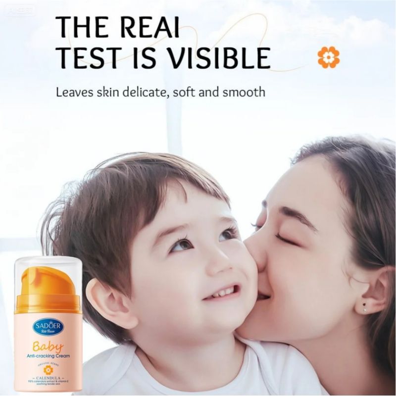 Calendula Baby Cream Sadoer Skin Care Set Sooth Tender Skin Child Skincare Child Cream Face Cream Vitamin E Moisturise Anti-crack Body Cream Prevent Redness Cracking Sooth Care Delicate Soft Smooth