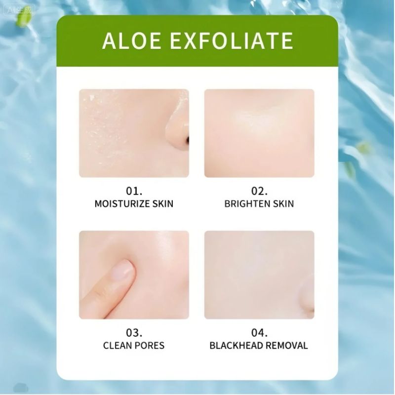 SADOER Skin Care Sst Silky Rejuvenation Exfoliator Gel Aloe Vera Pore Unclogging Gel Moisturize Acne Brighten Tone Tightens Pores Deep Cleansing Dead Skin Natural Skin Repair Makeup Residue Removal