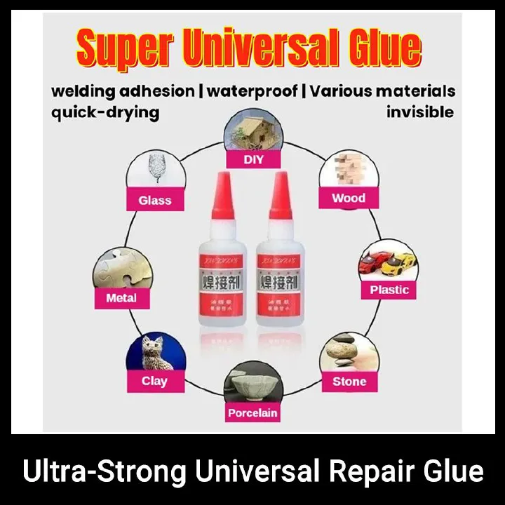 Ultra-strong Universal Repair Glue Versatile Repair Adhesive Agent Waterproof Quick-drying Adhesive Glue Stick Instant Adhesive Shoe Glue Metal Repair Plastic Repair Furniture heat Resistance