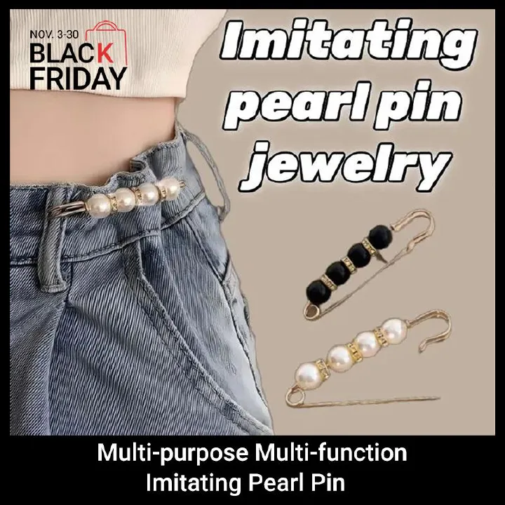4pcs/6pcs Multi-purpose Multi-function Imitating Pearl Pin Jewelry, Waist Reduction,pearl Brooch Fixed Girth,decorating Various Clothes/trousers/shirt/dress