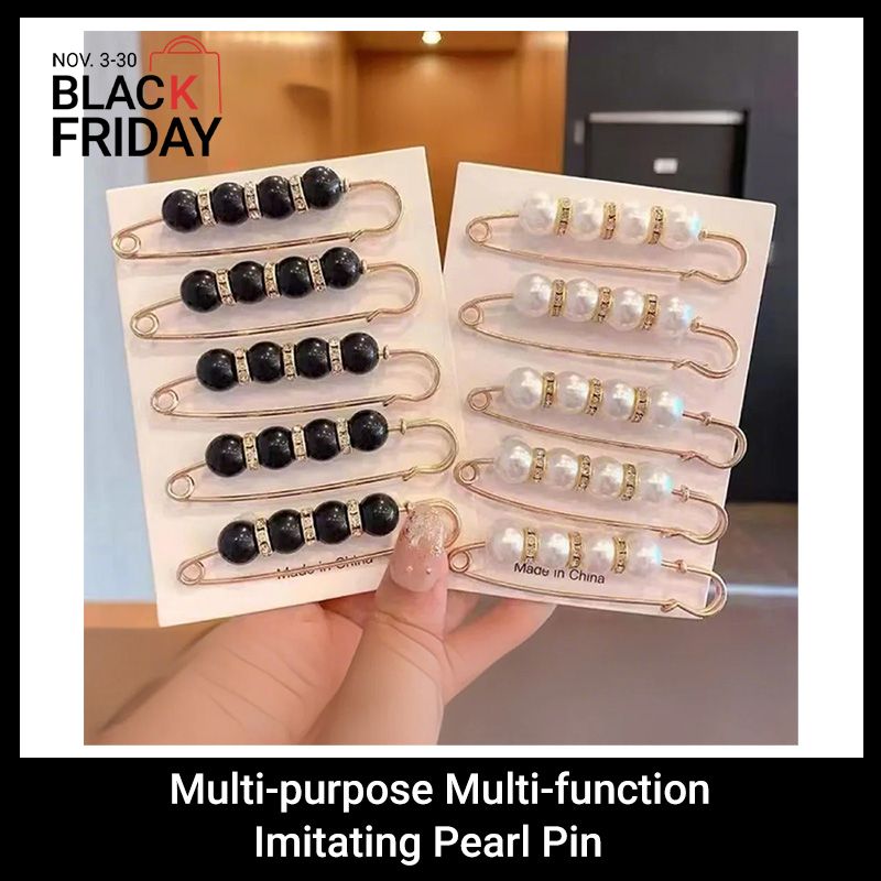 4PCS Multi-purpose Multi-function Imitating Pearl Pin Jewelry, Waist Reduction,pearl Brooch Fixed Girth,decorating Various Clothes/trousers/shirt/dress/sweater/shawl/pant /scarves/jackets/hats/handbag