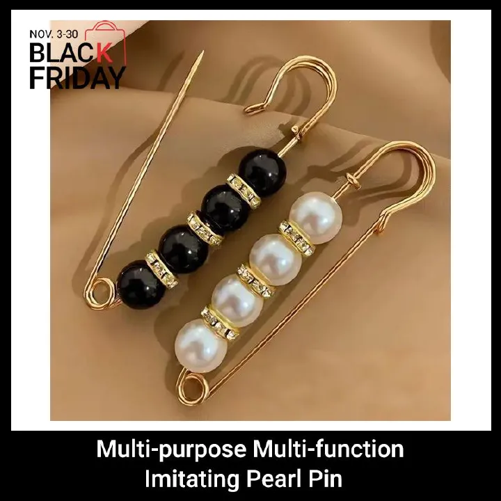 4PCS Multi-purpose Multi-function Imitating Pearl Pin Jewelry, Waist Reduction,pearl Brooch Fixed Girth,decorating Various Clothes/trousers/shirt/dress/sweater/shawl/pant /scarves/jackets/hats/handbag