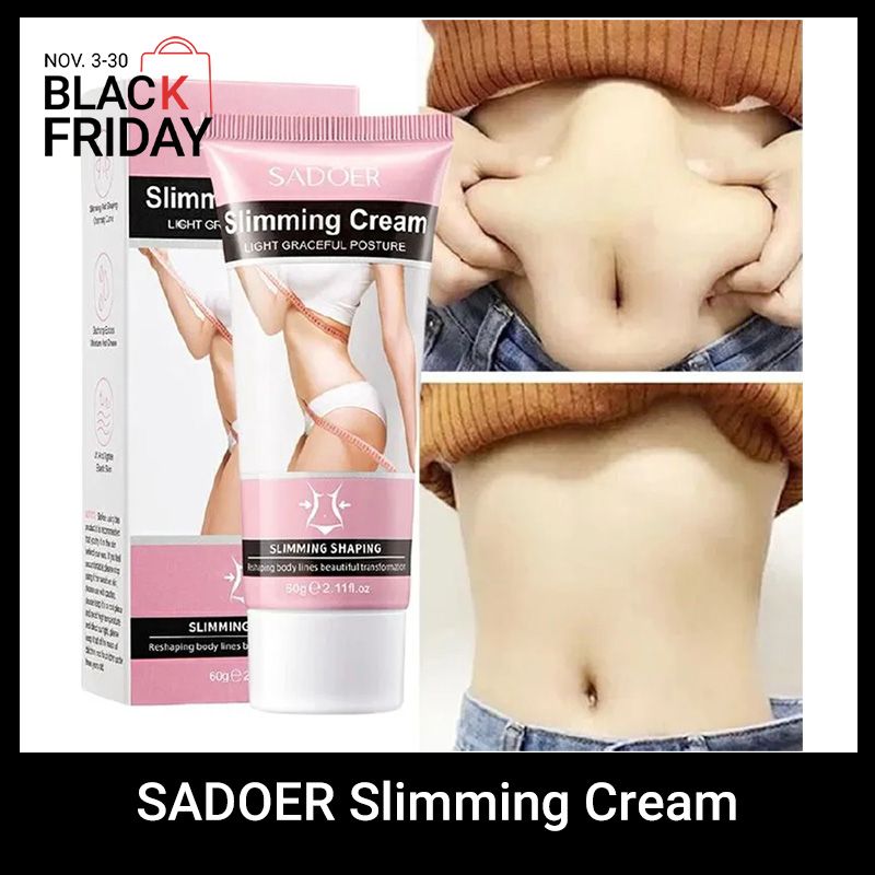 SADOER Slimming Cream Lose Weight Slim Cream Management Fat Burning Body Shaping Thigh & Belly Fat Fast Acting Weight Loss Cellulite Treatment Natural Extract Firming Cream