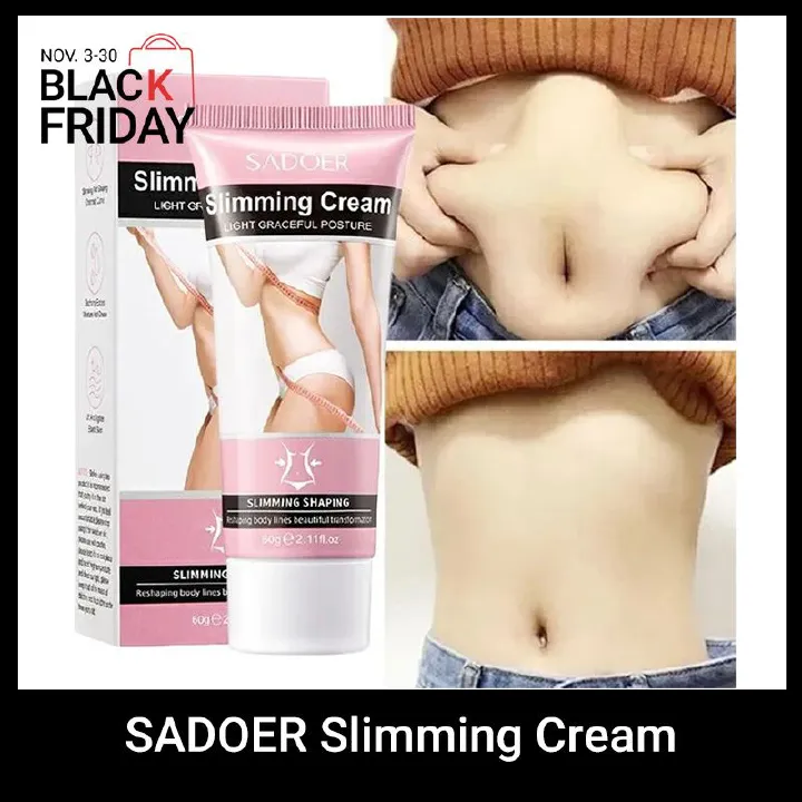 SADOER Slimming Cream Lose Weight Slim Cream Management Fat Burning Body Shaping Thigh & Belly Fat Fast Acting Weight Loss Cellulite Treatment Natural Extract Firming Cream