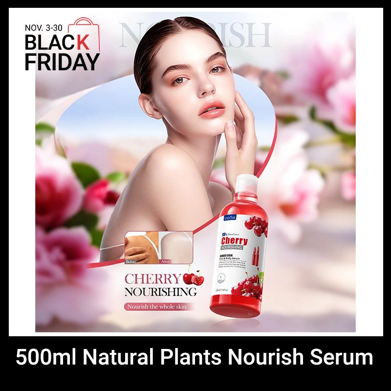500ml Natural Plants Serum Sadoer Skin Care - Moisturize Hydrating Brightening Whitening Acne Treatment Firming Anti-wrinkle Nourish Anti-dark Repair Skin Salicylic Acid Niacinamide