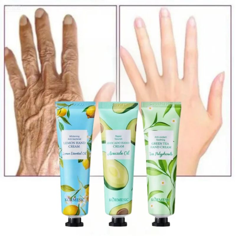 KORMESIC Natural Hand Cream Moisturizing Whitening Hand Lotion Hand Moisturizer Hand Care Dry Hands Cream Cracked Hands Treatment Skin Repair Anti-Aging Non-Greasy Fast Absorbing For Soft Hands