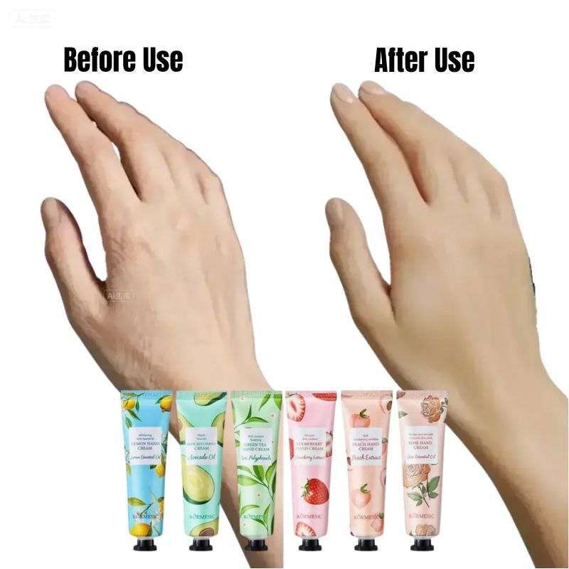 KORMESIC Natural Hand Cream Moisturizing Whitening Hand Lotion Hand Moisturizer Hand Care Dry Hands Cream Cracked Hands Treatment Skin Repair Anti-Aging Non-Greasy Fast Absorbing For Soft Hands