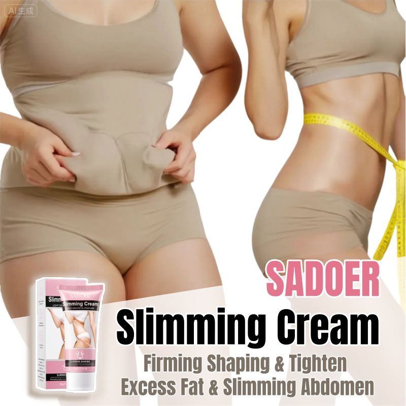 SADOER Slimming Cream Lose Weight Slim Cream Management Fat Burning Body Shaping Thigh & Belly Fat Fast Acting Weight Loss Cellulite Treatment Natural Extract Firming Cream
