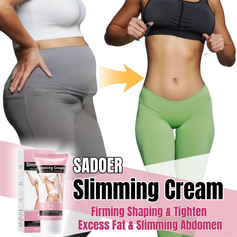 SADOER Slimming Cream Lose Weight Slim Cream Management Fat Burning Body Shaping Thigh & Belly Fat Fast Acting Weight Loss Cellulite Treatment Natural Extract Firming Cream