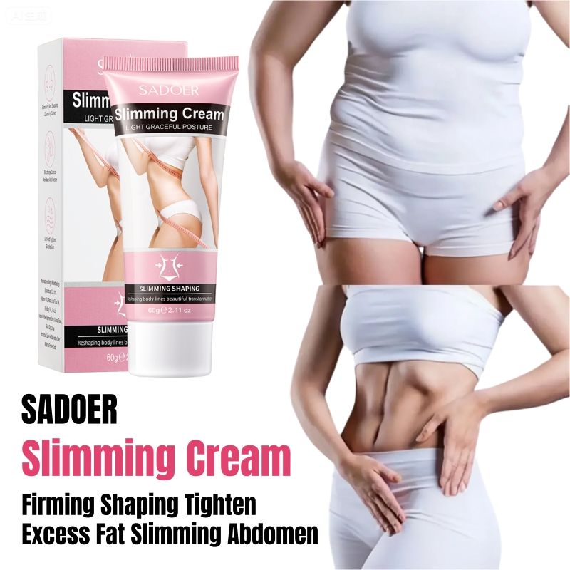 SADOER Slimming Cream Lose Weight Slim Cream Management Fat Burning Body Shaping Thigh & Belly Fat Fast Acting Weight Loss Cellulite Treatment Natural Extract Firming Cream