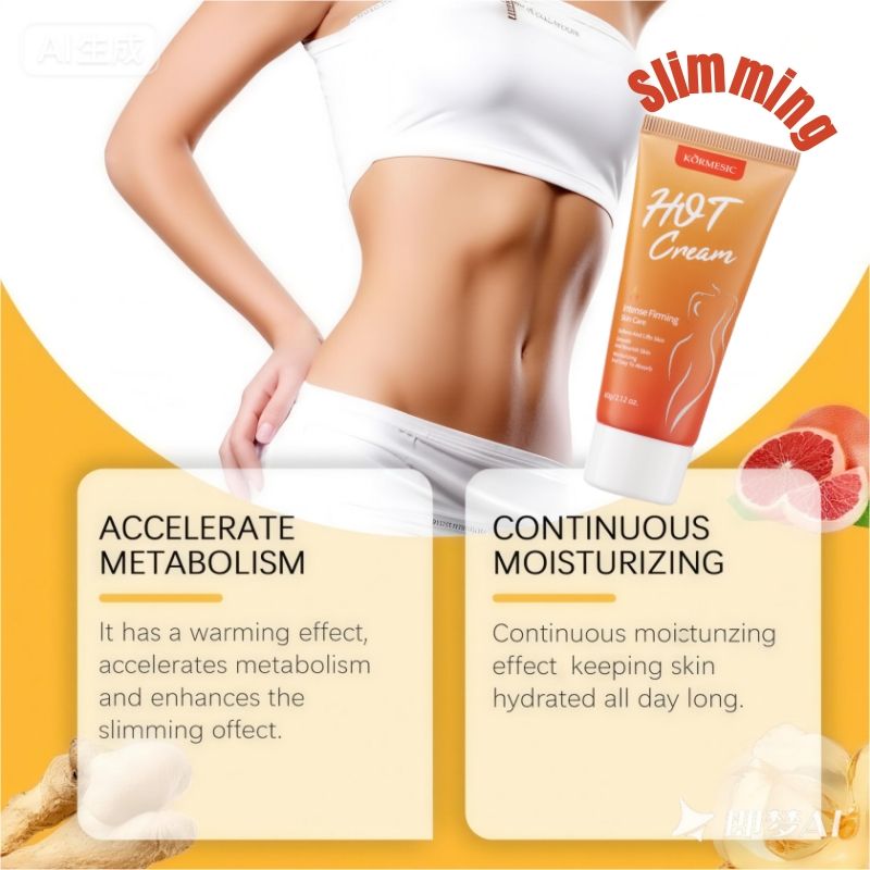 Slimming Hot Cream Lose Weight Management Fat Burning Body Shaping Thigh & Belly Fat Fast Acting Weight Loss Cellulite Treatment Natural Extract Firming Cream