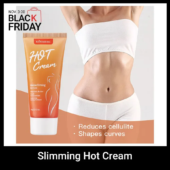 Slimming Hot Cream Lose Weight Management Fat Burning Body Shaping Thigh & Belly Fat Fast Acting Weight Loss Cellulite Treatment Natural Extract Firming Cream