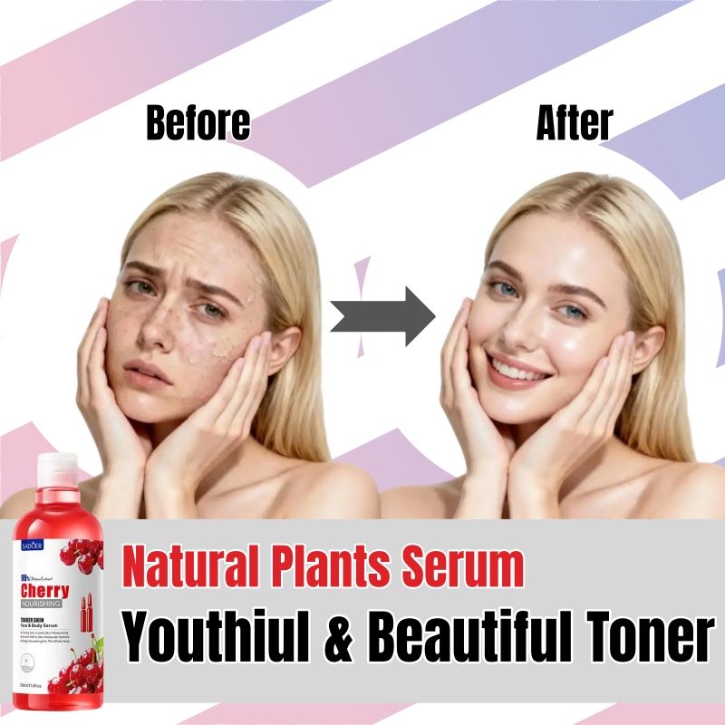500ml Natural Plants Serum Sadoer Skin Care - Moisturize Hydrating Brightening Whitening Acne Treatment Firming Anti-wrinkle Nourish Anti-dark Repair Skin Salicylic Acid Niacinamide