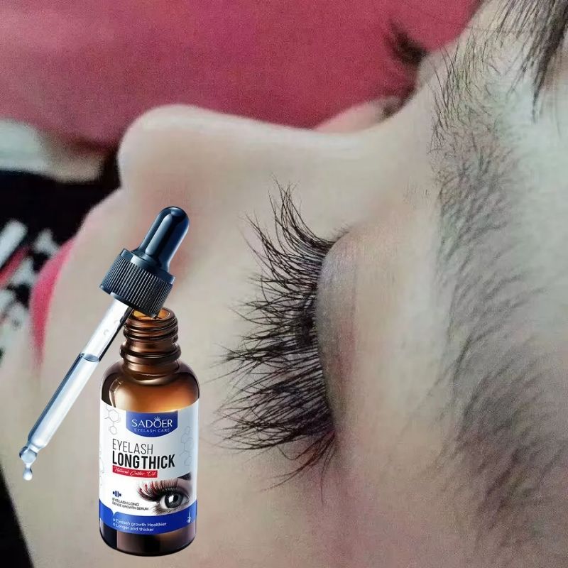 SADOER Natural Eyelash Serum Longer Eyelashes Thicker Eyelashes Fuller Eyelashes Eyelash Serum Lash Growth Serum Eyelash Growth Oil Lash Enhancer Lash Growth Treatment  Volumizing Lash Serum 30ml