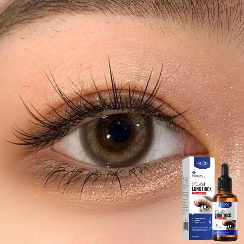 SADOER Natural Eyelash Serum Longer Eyelashes Thicker Eyelashes Fuller Eyelashes Eyelash Serum Lash Growth Serum Eyelash Growth Oil Lash Enhancer Lash Growth Treatment  Volumizing Lash Serum 30ml