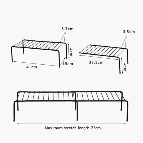 Expandable Shelf Organizer Shelf Extension Kitchen Pantry Cabinet Storage Rectractable Spice Shelf Riser Rack