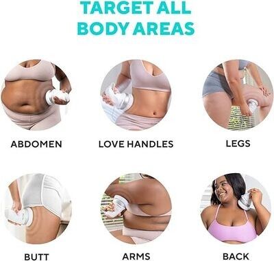 Physiotherapy Massager Original Body Sculpting Massager + Pro Pads + Oil - Handheld Toning Machine for Belly, Waist, Butt Arms, Legs