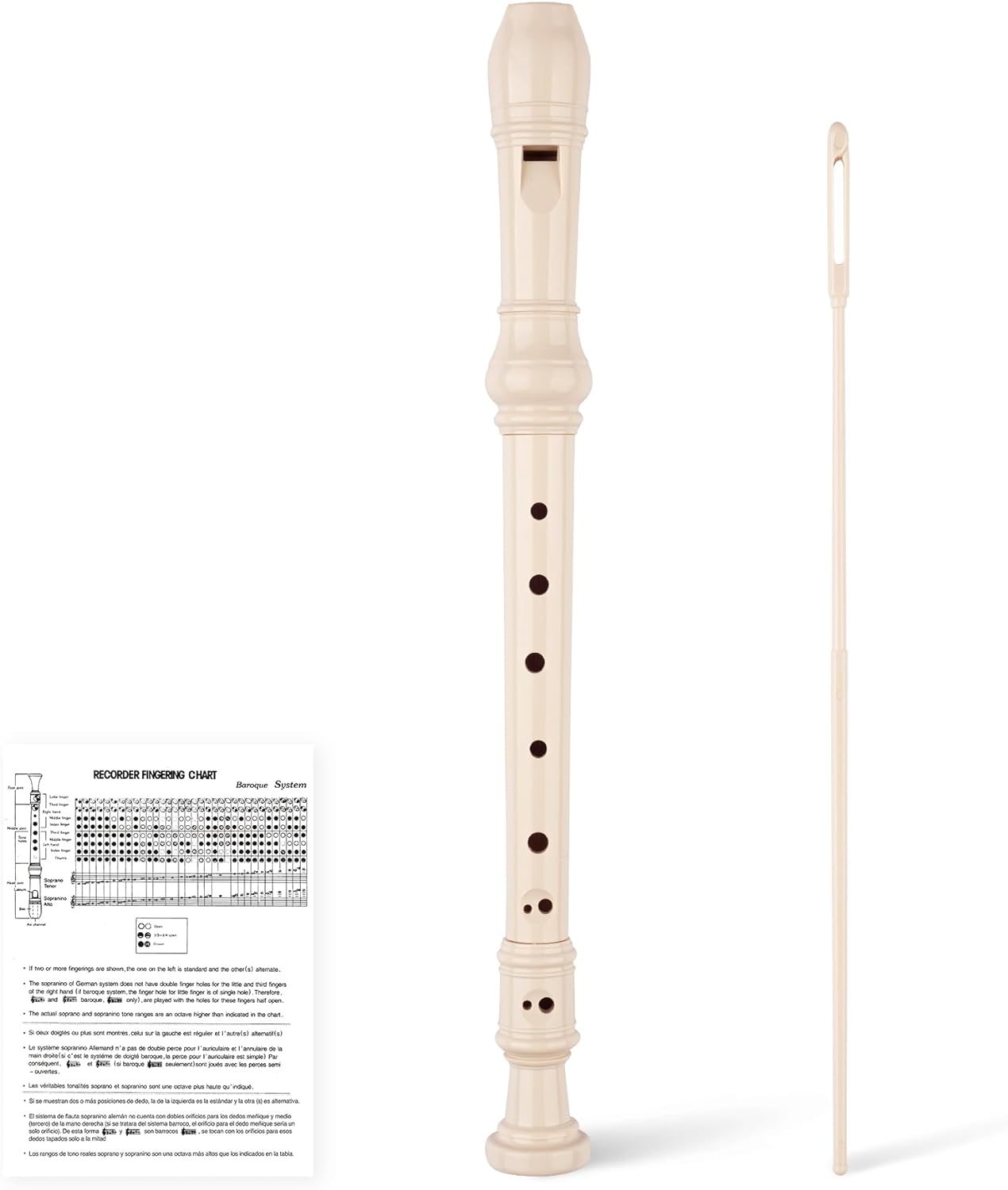 Music Flute with Cleaning Rod for School Student and Home Entertainment