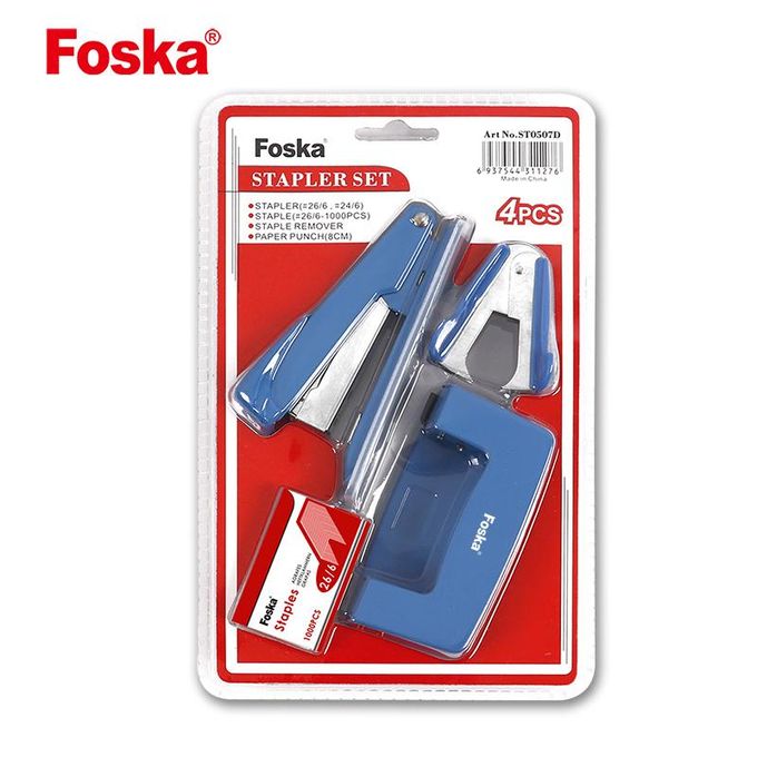 4 Piece Stapler & Paper Punch Set