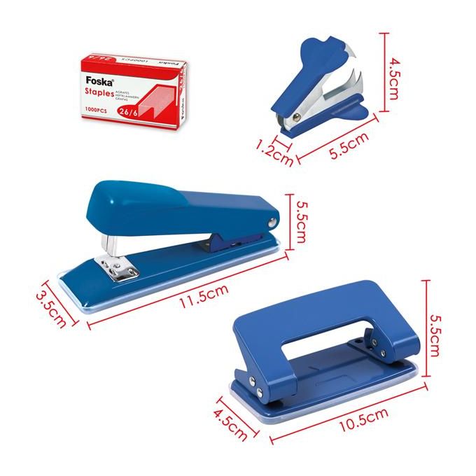 4 Piece Stapler & Paper Punch Set
