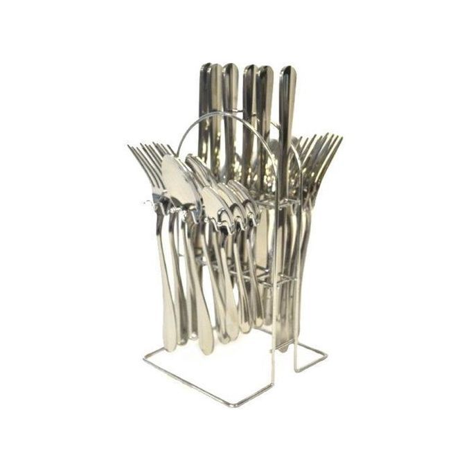 24 Pcs Stainless Steel Cutlery Set +Stand