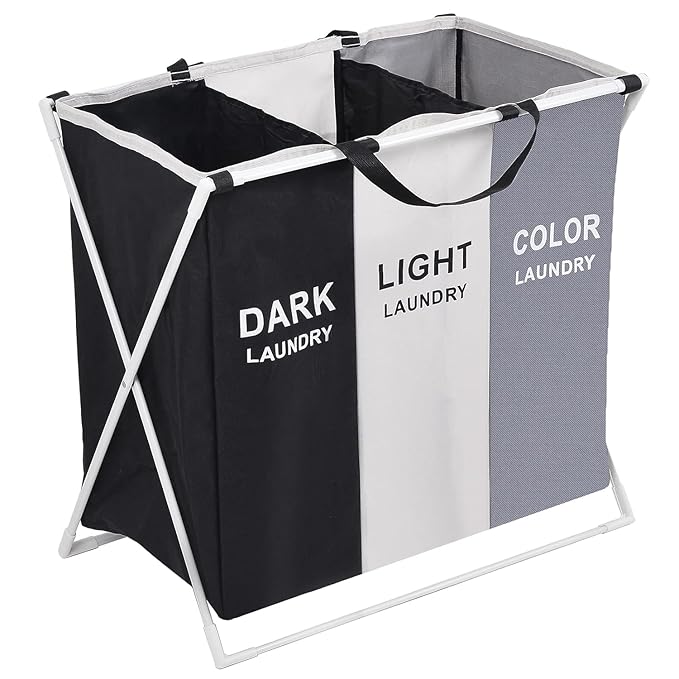 Best Price For Stylish Compartment Foldable Laundry Basket Collapsible Laundry Basket With