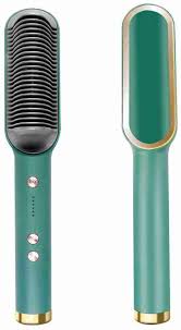 Professional Hair Straightener Comb, 5 Temperature PTC Fast Heating Electric Comb Straightener for Women and Men, Ceramic Hair Styler Machine Suction Cup