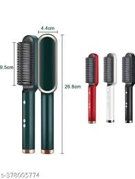 Professional Hair Straightener Comb, 5 Temperature PTC Fast Heating Electric Comb Straightener for Women and Men, Ceramic Hair Styler Machine Suction Cup