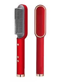 Professional Hair Straightener Comb, 5 Temperature PTC Fast Heating Electric Comb Straightener for Women and Men, Ceramic Hair Styler Machine Suction Cup