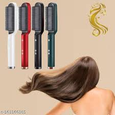 Professional Hair Straightener Comb, 5 Temperature PTC Fast Heating Electric Comb Straightener for Women and Men, Ceramic Hair Styler Machine Suction Cup