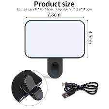 LED Selfie Light with Color Modes Clip Phone Light for Video Conferencing Photography Color Options for Lighting